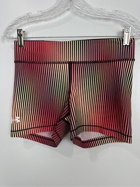 Under Armour Red and Yellow Gradient Stripe Performance Shorts
